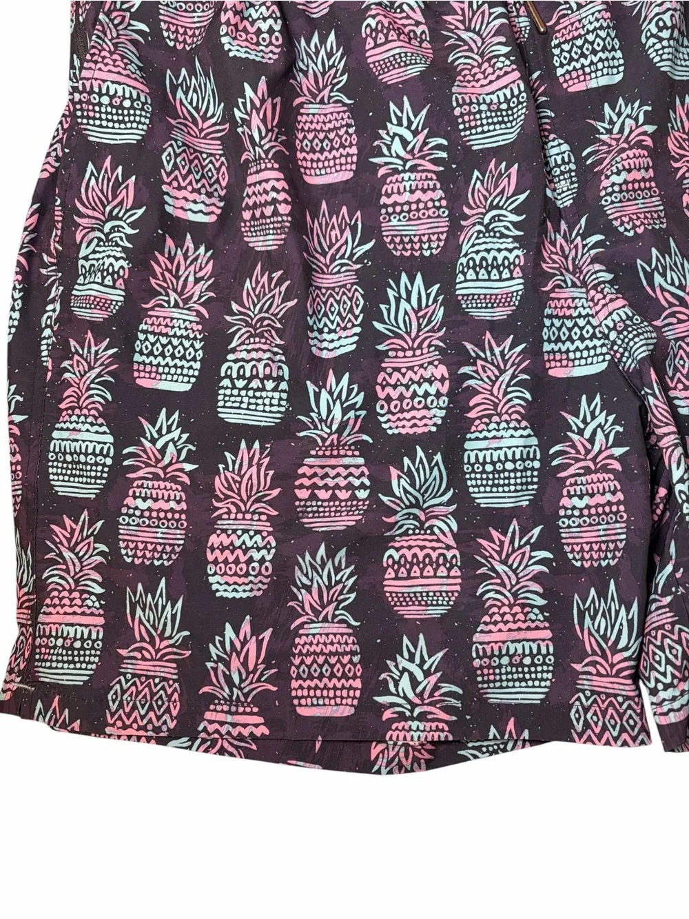 Men's Blue & Purple Pineapple Print Swim Shorts Size 2XL